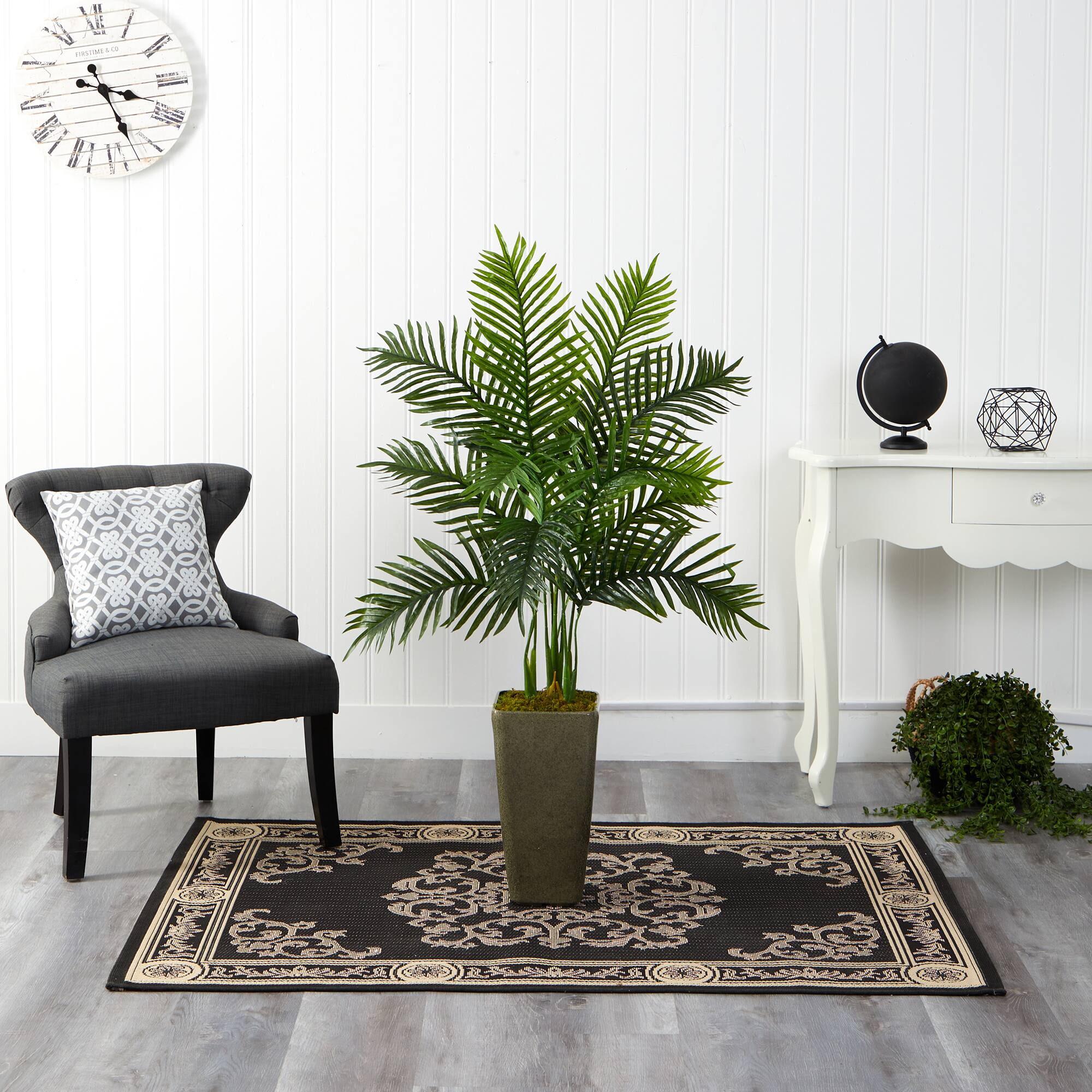 4ft. Areca Palm Tree in Green Planter